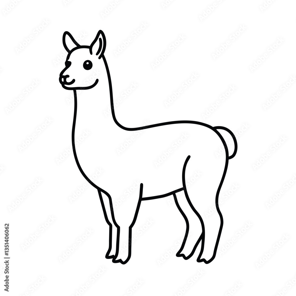 Stylish llama silhouette for versatile media applications - Llama illustration - minimallest llama vector
Stylish llama silhouette for versatile media applications - Llama illustration - minimallest llama vector