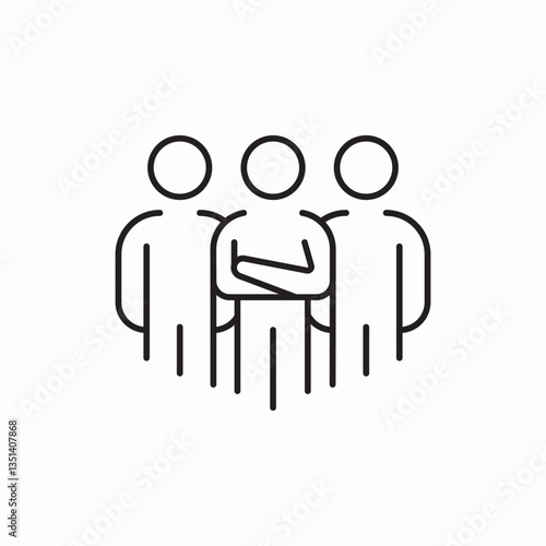 Team meeting group discussion icon vector sign
