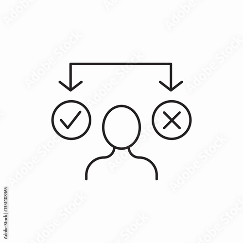 User decision yes no icon vector sign