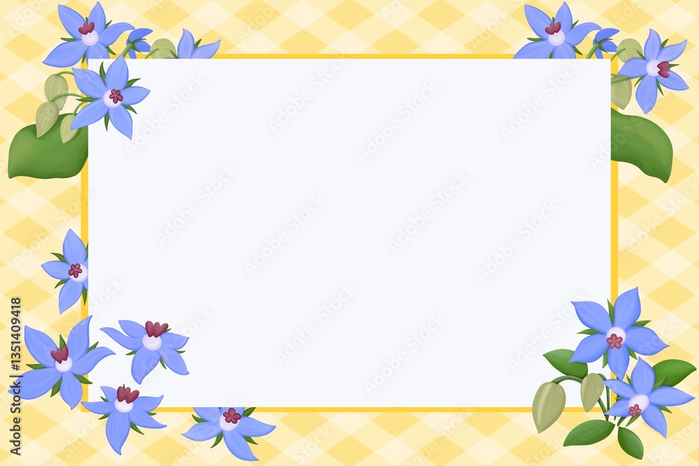 Obraz premium Borage flower on Simple background