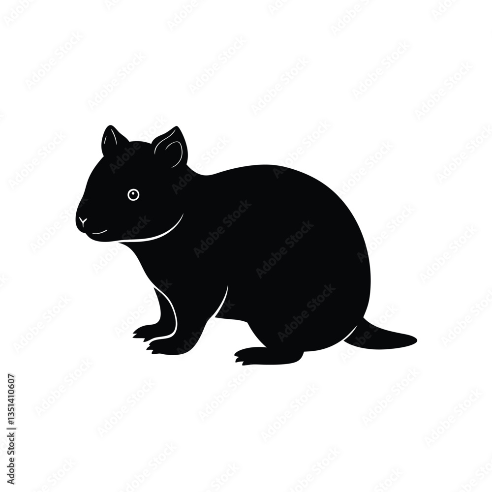 Fototapeta premium black silhouette of a mouse