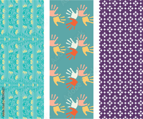 Boho Chic Seamless Pattern with Tribal Motifs and Ethnic Elements for Fabric and Print Design