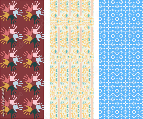 Boho Chic Seamless Pattern with Tribal Motifs and Ethnic Elements for Fabric and Print Design