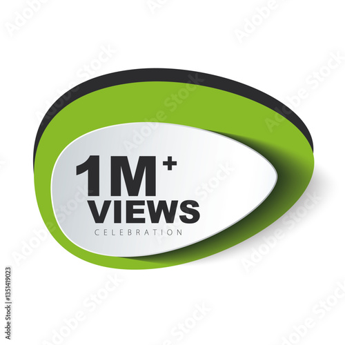Download this Views Celebration Thumbnail Golden Banner Set 1M, 1 Million Views, 1M Views, 1M Views eps vector file35