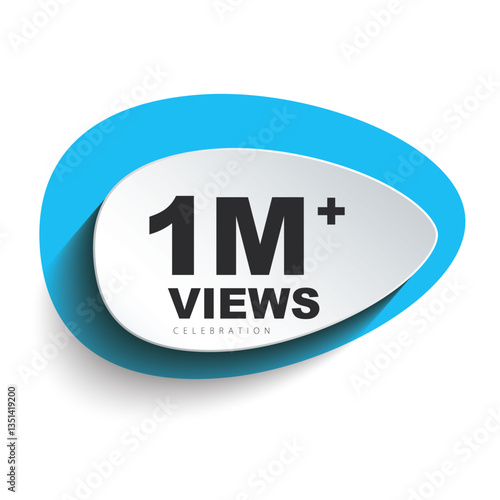 Download this Views Celebration Thumbnail Golden Banner Set 1M, 1 Million Views, 1M Views, 1M Views eps vector file37