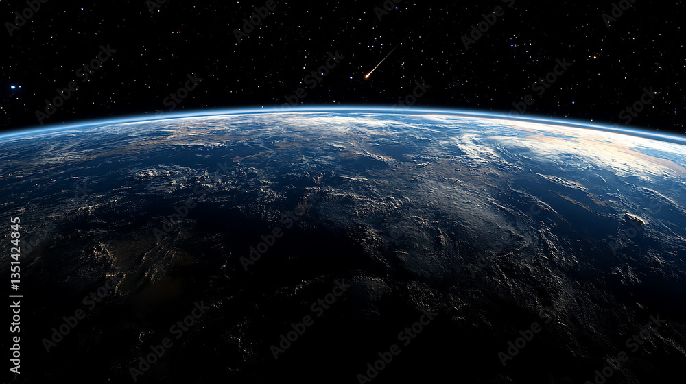 Obraz premium An earth from space view, likely representing a fictitious news story.