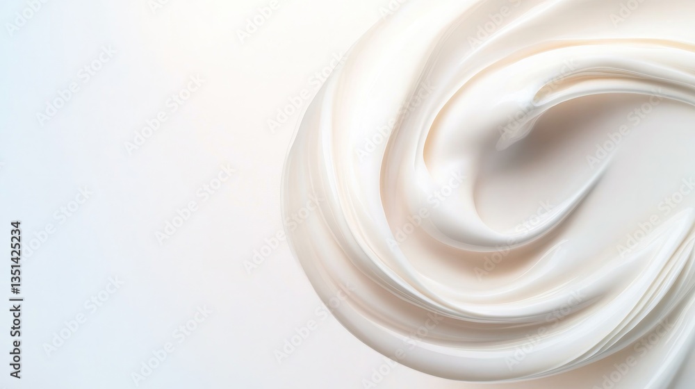 luxurious skincare cream in smooth swirl against clean background luxurious skincare cream in smooth swirl against clean background