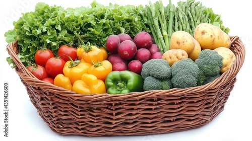 Vibrant Basket of Fresh Vegetables