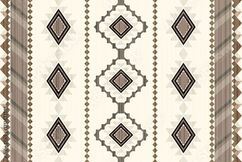 Geometric seamless vector pattern – a mix of Greek, Aztec and tribal art, perfect for rug, print, clothing, and decor.