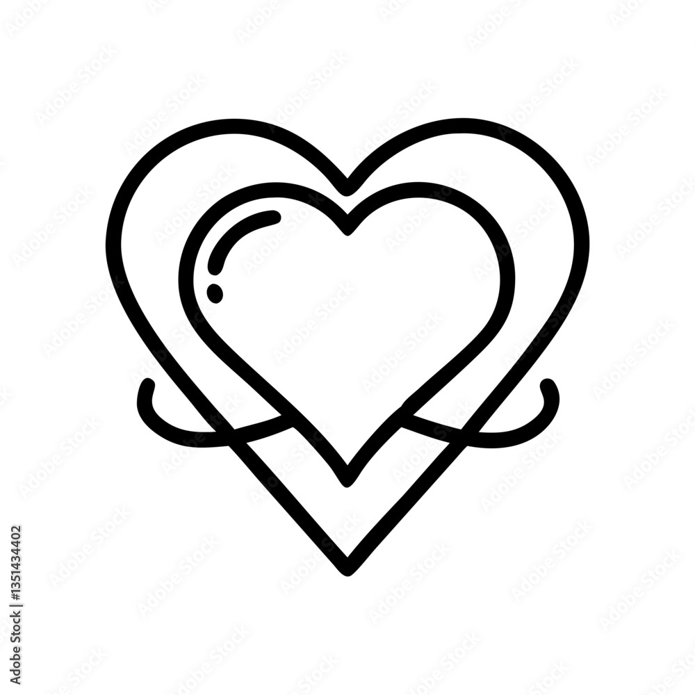 Heart symbol representing love and affection in a creative design concept Heart symbol representing love and affection in a creative design concept