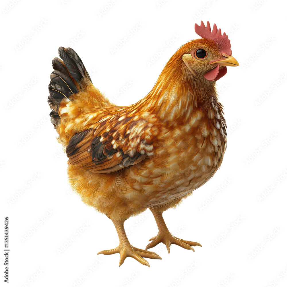 Fototapeta premium Chicken isolated on Cutout background.PNG