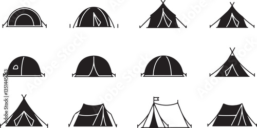 circus tent icon or logo isolated sign symbol vector illustration - high quality black style vector icons
