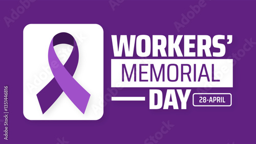 Workers memorial day background banner or poster design template. observed every year in  April. Holiday concept. Use to any Template, card, poster, placard, template.