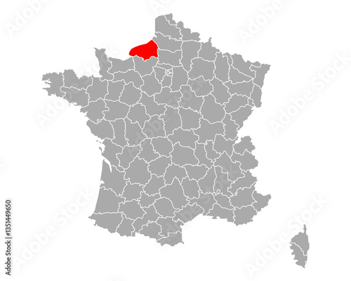 Karte von Seine-Maritime in Frankreich