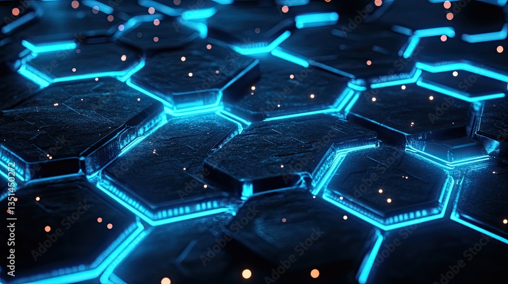 Abstract Hexagon Tech Background Abstract Hexagon Tech Background