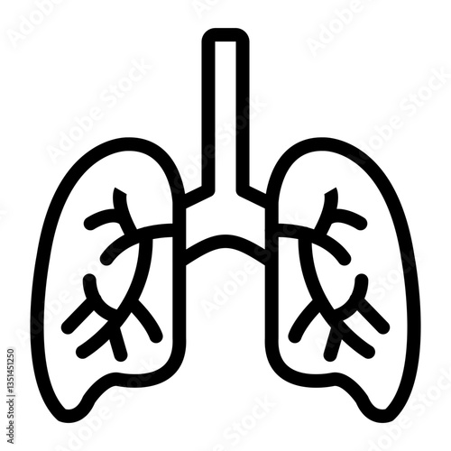 Vector Design Lungs Icon Style