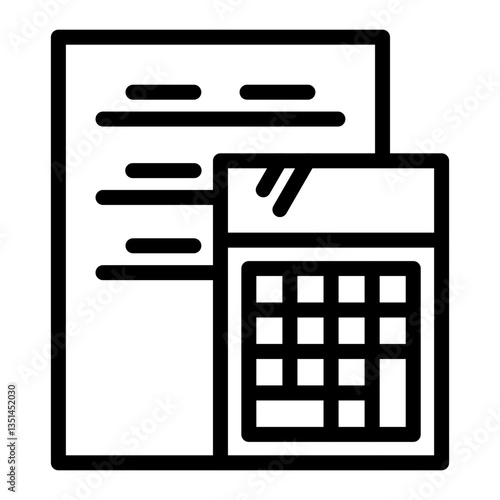 Vector Design Calculating Icon Style