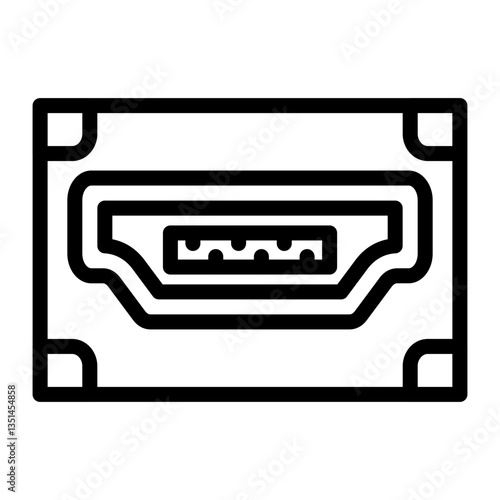 Vector Design Hdmi Port Icon Style