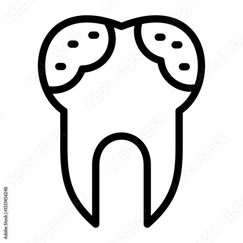 Tooth Decayed Icon Style