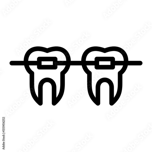 Tooth Braces Icon Style