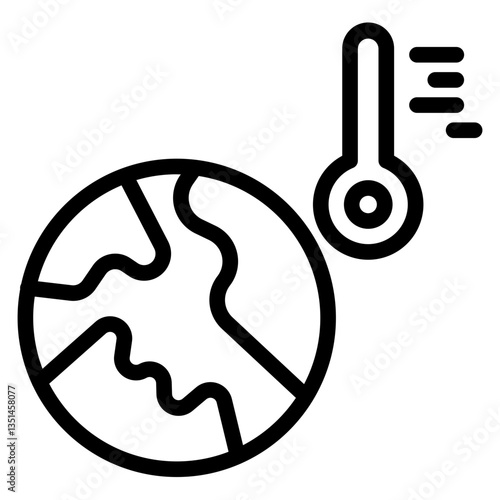Global Warming Icon Style