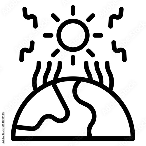 Greenhouse Effect Icon Style