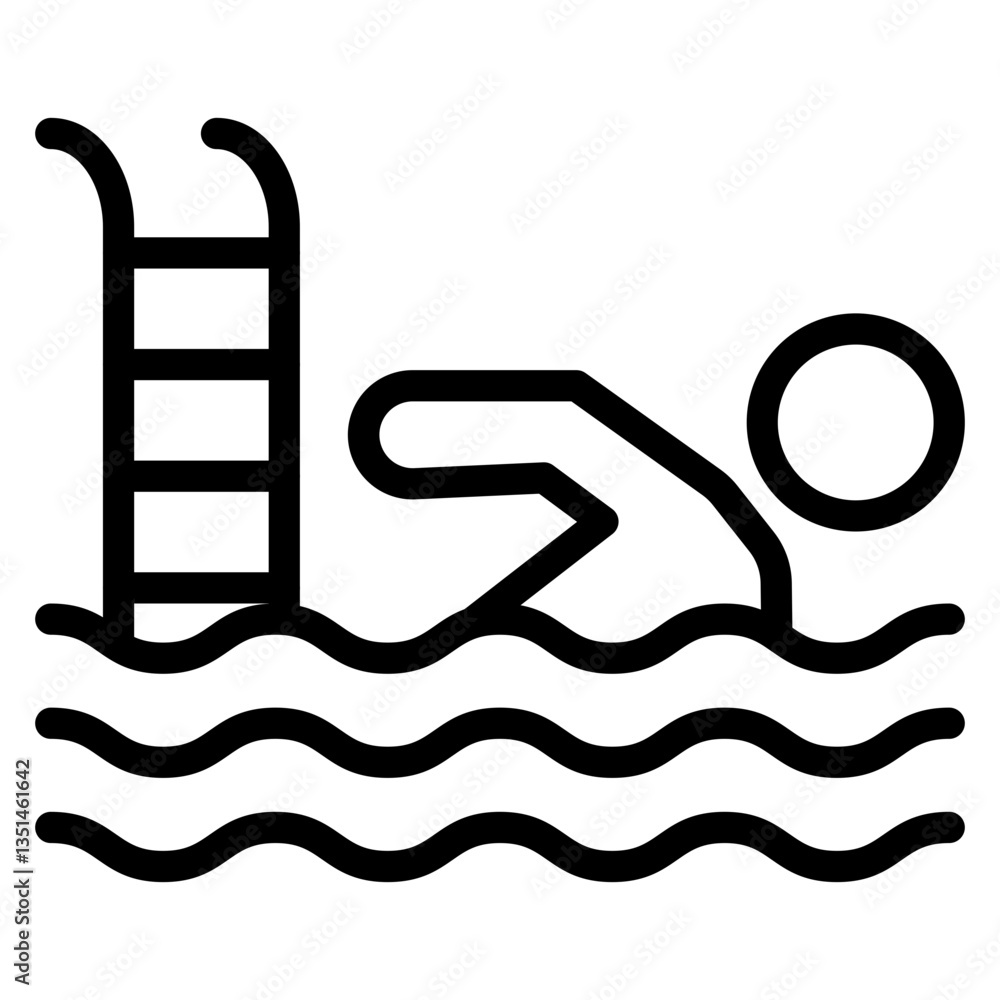 Swimming Pool Icon Style Swimming Pool Icon Style