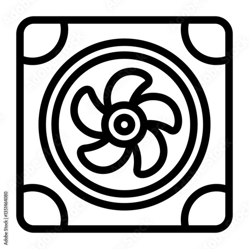 Air Cooler Icon Style