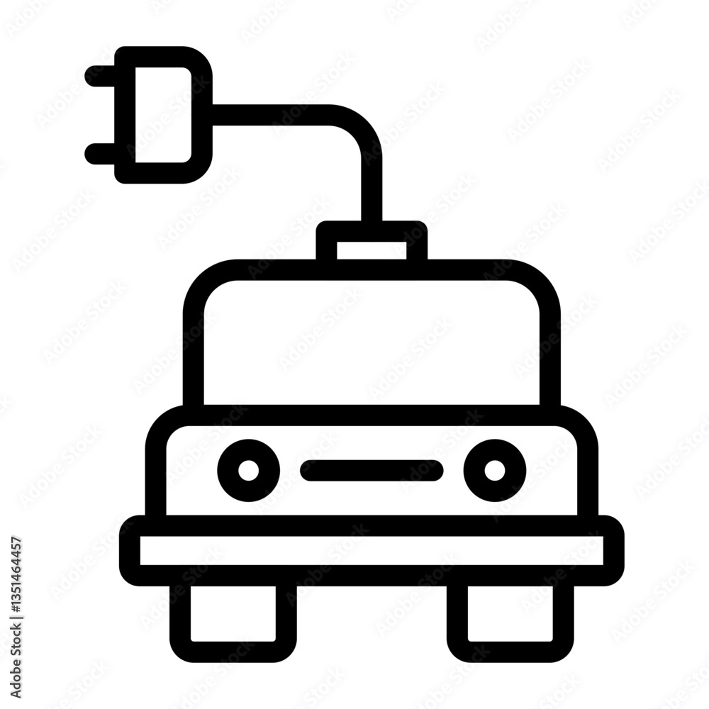 Electric Car Icon Style Electric Car Icon Style
