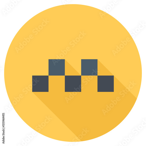 Simple taxi icon symbolizing a cab service for travel apps.