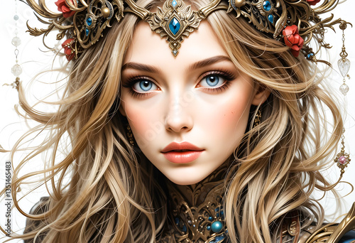 Warrior Princess. A Fairytale Portrait of Strength and Grace.
