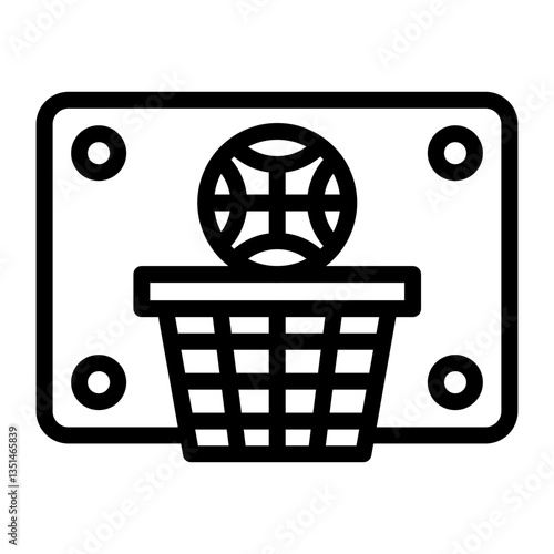 Basketball Hoop Icon Style