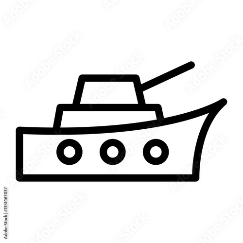 Army Ship Icon Style