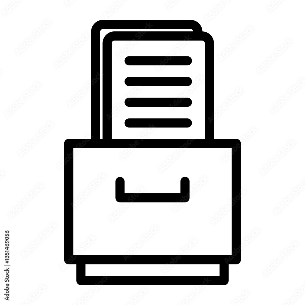 Filing Cabinet Icon Style