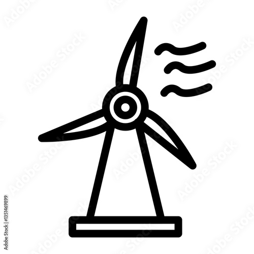 Wind Power Icon Style