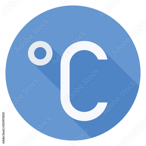 Temperature measurement unit icon, symbolizing temperature scales like Celsius or Fahrenheit.