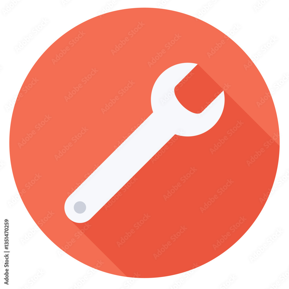 Wrench icon with simple design, symbolizing tools, repair, and maintenance. Wrench icon with simple design, symbolizing tools, repair, and maintenance.