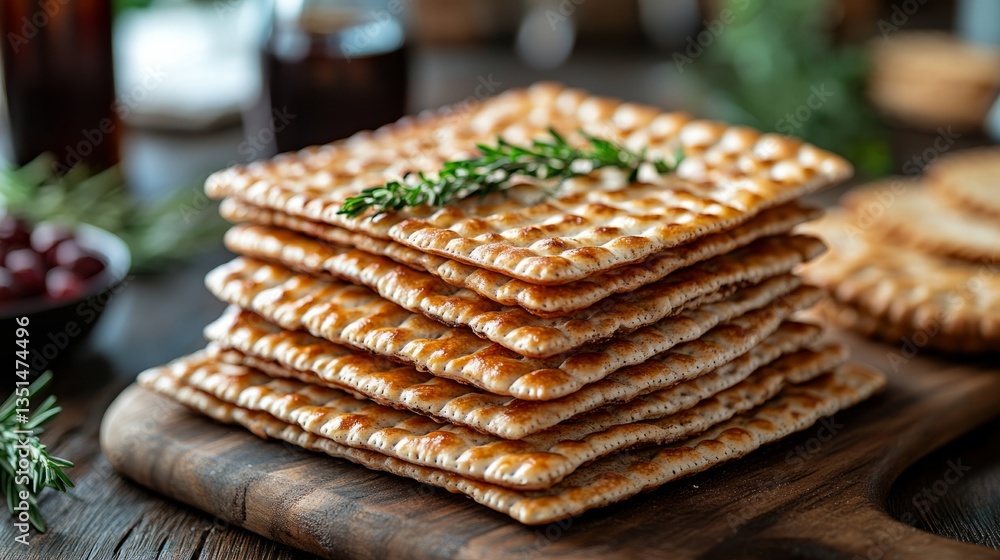 A stack of delicious flatbreads highlights textures and colors, perfect for a cozy meal or gathering with friends A stack of delicious flatbreads highlights textures and colors, perfect for a cozy meal or gathering with friends