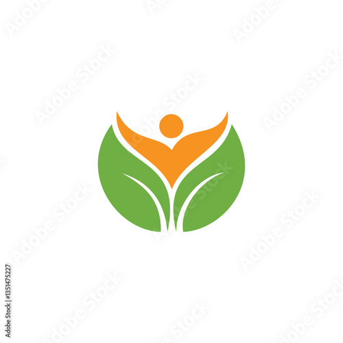 green leaf abstract beauty logo