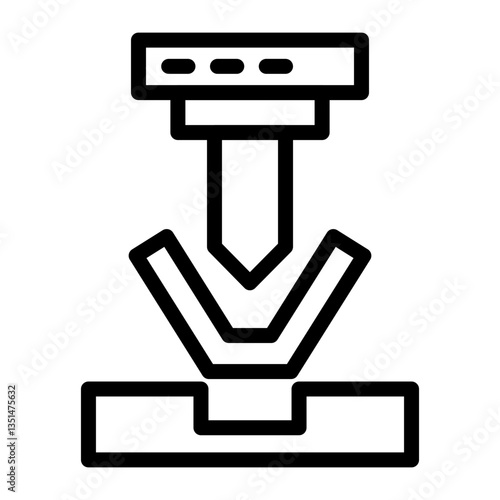 Bending Machine Icon Style