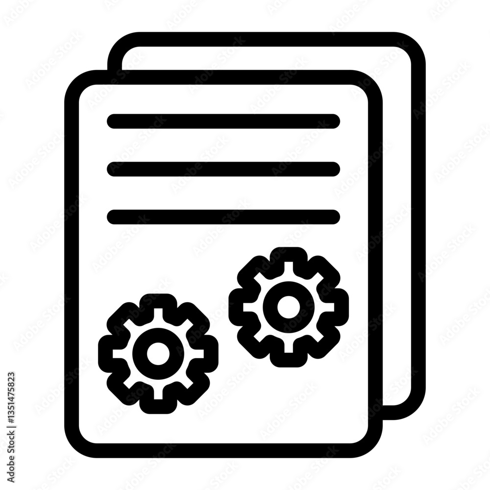 Fototapeta premium Industry Documents Icon Style