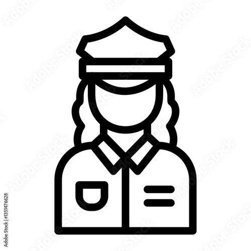 Lady Police Icon Style