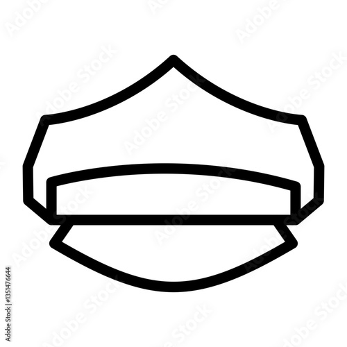 Police Hat Icon Style
