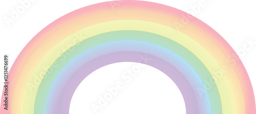 Classic pastel rainbow vector illustration
