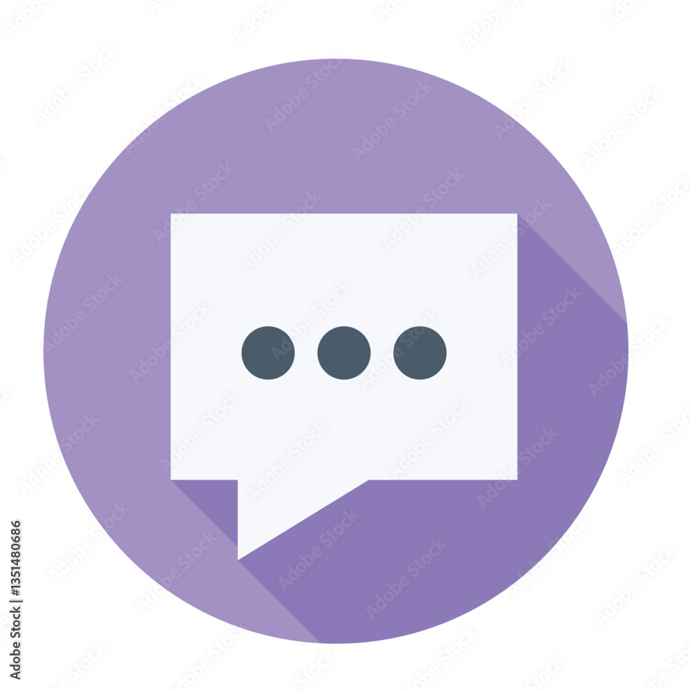 Vector illustration of a chat bubble sign icon for conversation and messaging. Vector illustration of a chat bubble sign icon for conversation and messaging.