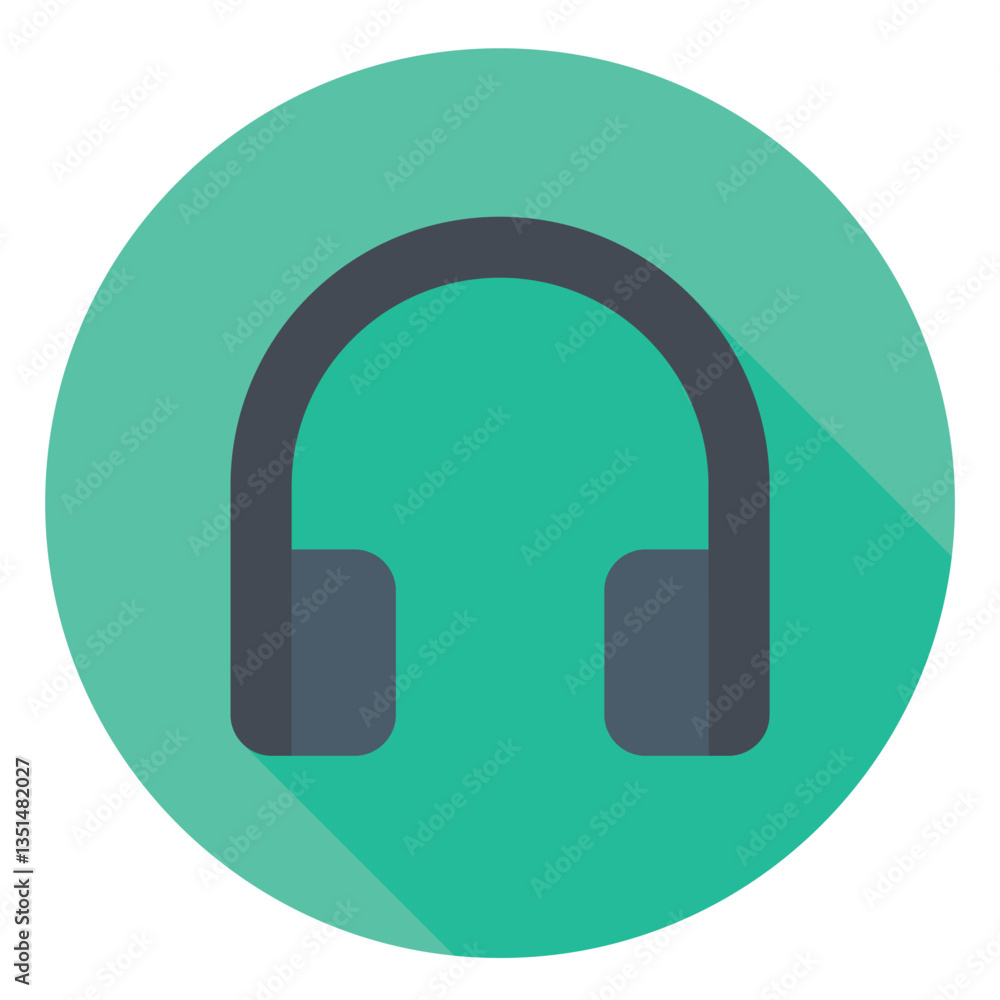 Vector illustration of headphones and sound icon for music and audio. Vector illustration of headphones and sound icon for music and audio.