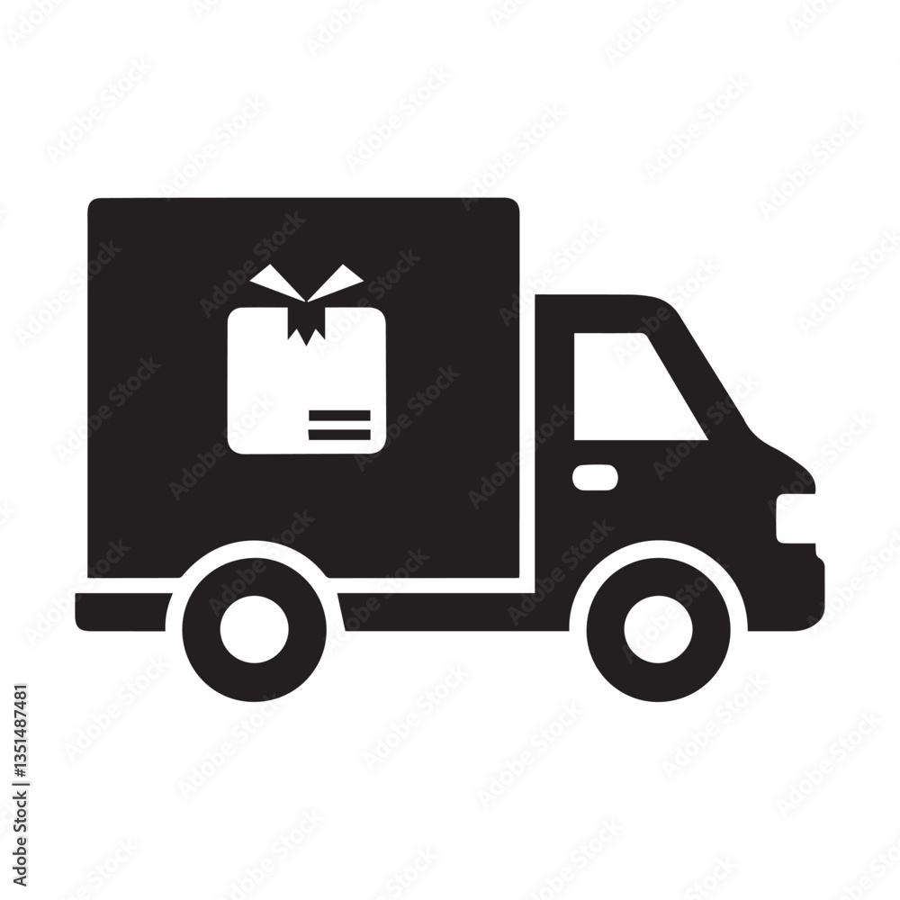 Delivery Truck with Trailer Icon Vector Illustration Delivery Truck with Trailer Icon Vector Illustration