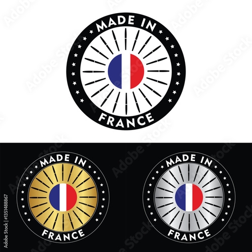 Wallpaper Mural Made in France Make in France Organic Genuine Seal Tag Stamp Badge Made with Love Product of France Torontodigital.ca