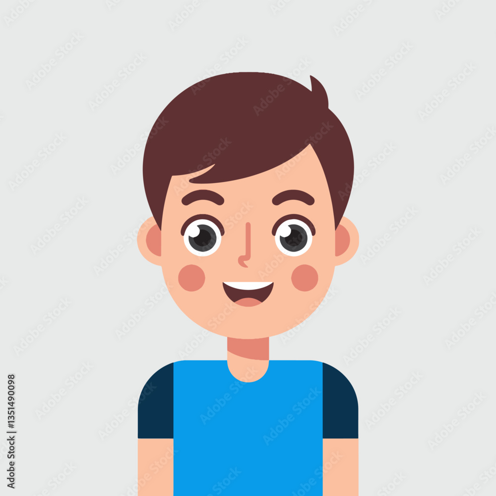 Abstract Boy Avatar Character. In fiction, a character is a person or other being in a narrative vector illustration Abstract Boy Avatar Character. In fiction, a character is a person or other being in a narrative vector illustration