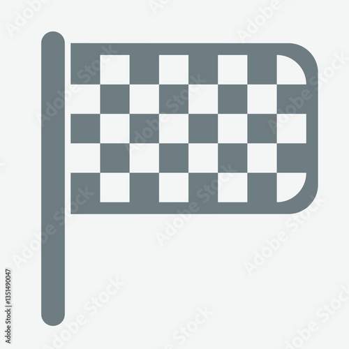 Finish flag generic color fill icon symbolizing completion, achievement, or race.